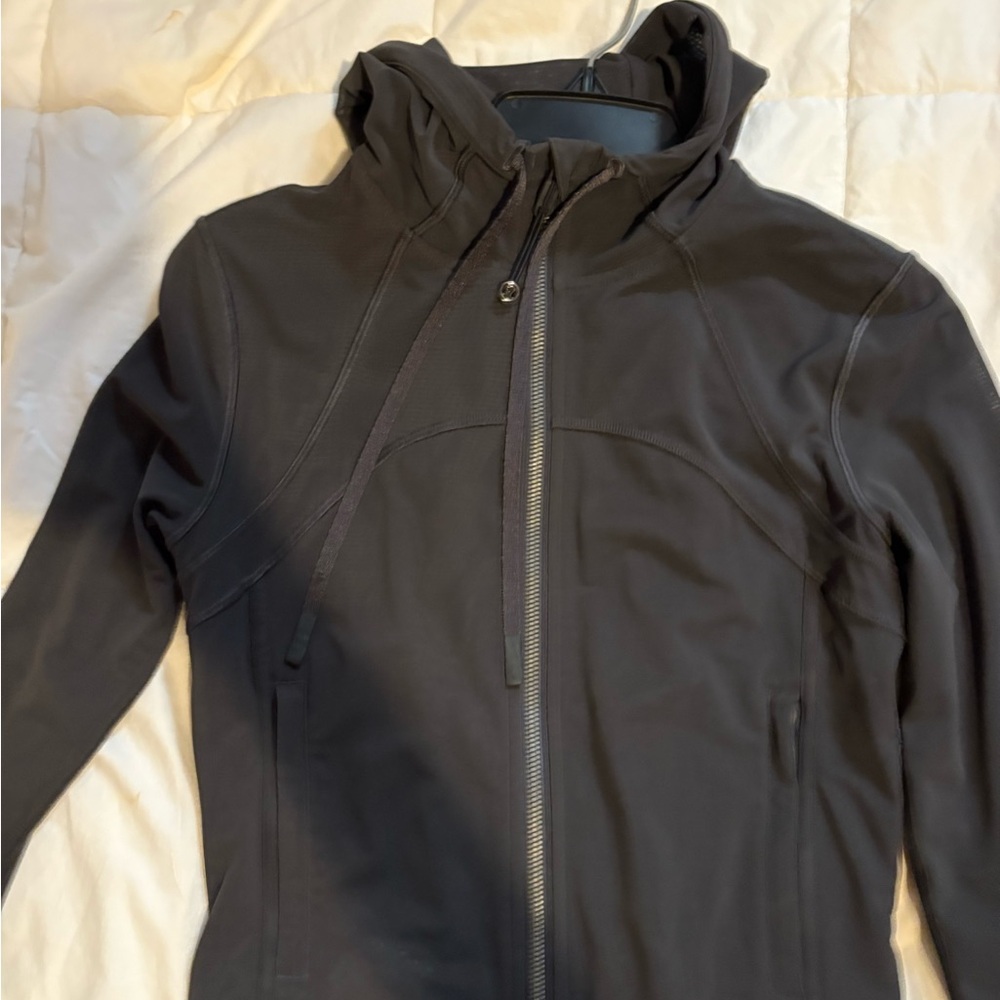 Black Hooded Jacket mesh lululemon zip up